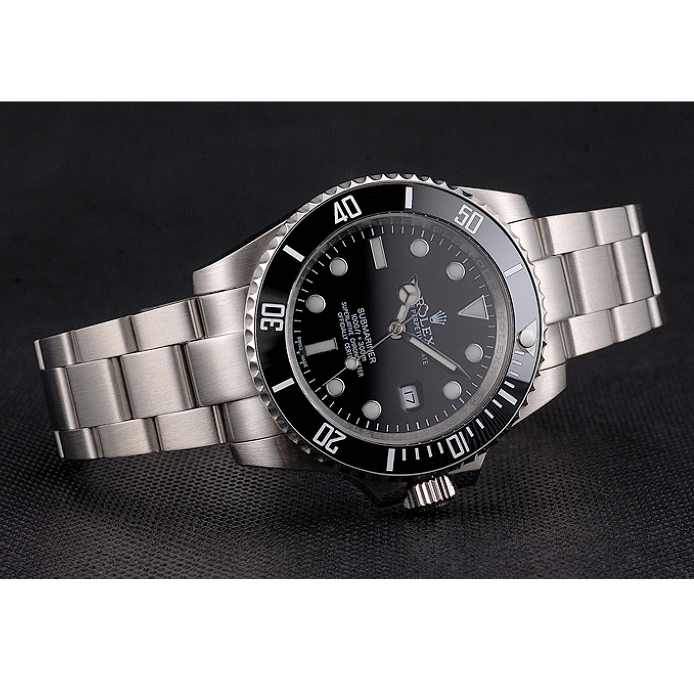 Good copy rolex watches Bezel Case Date Black Dial And And Bracelet Rolex Small Steel Stainless Submariner Swiss 0801